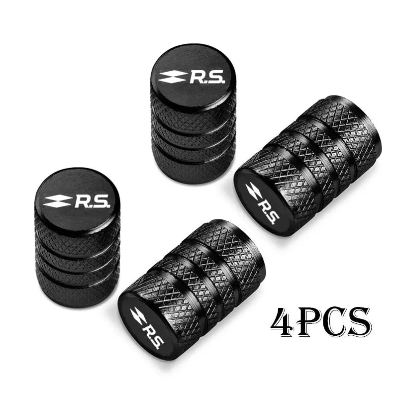 For Renault RS Clio Scenic Logan Megane Koleos Sandero Safrane Car Wheel Tire Valve Caps Tyre Stem Covers Airdust Waterproof
