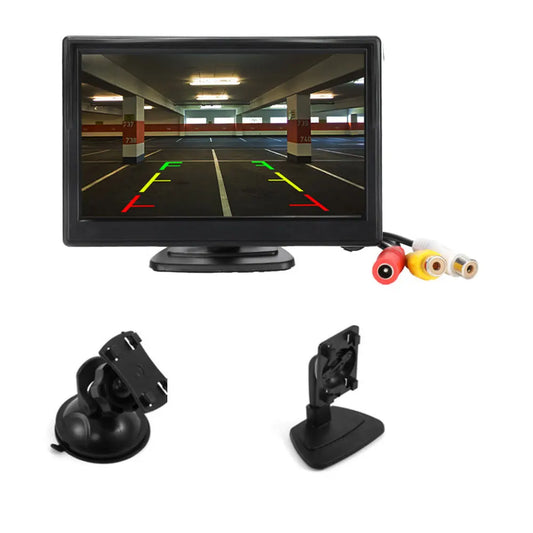 Parking 5 Inch Car Monitor TFT LCD 5" HD Digital 16:9 800*480 Screen 2 Way Video Input For Reverse Rear View Camera DVD VCD