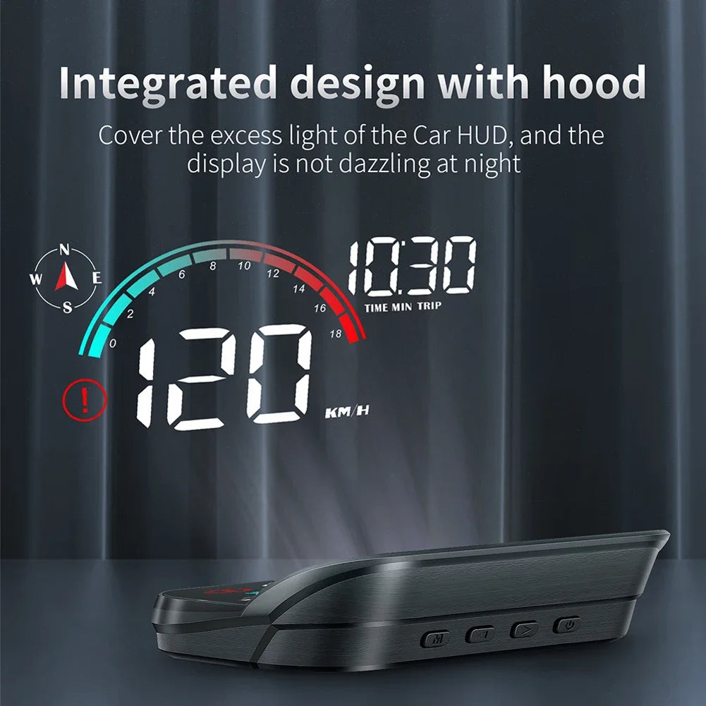 Car Head Up LCD Display Universal Digital GPS Speedometer Projector Screen Dashboard Odometer with Overspeed Alarm For All Cars