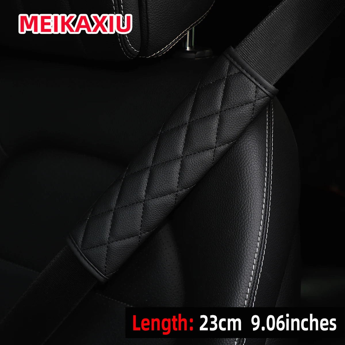 PU leather embroidered shoulder cover 23cm9.06 inch comfortable GM interior supplies seat belt trim