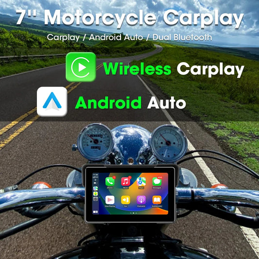 5/7 inch Carplay Motorcycle DVR Navigation GPS Wireless CarPlay Android Auto Airplay Display Screen Portable IPX7 Moto Monitor