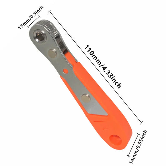 1 Set Hexagon Ratchet Spanner with Screwdriver Bit: The Perfect Household Handle Repair Wrench for Car and Vehicle Maintenance