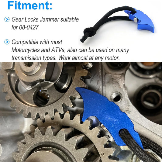 Gear Locks Gear Jammer Tool 4.9inch Compatible with Most ATVs and Motorcycles, Many Transmissions and CVT Systems