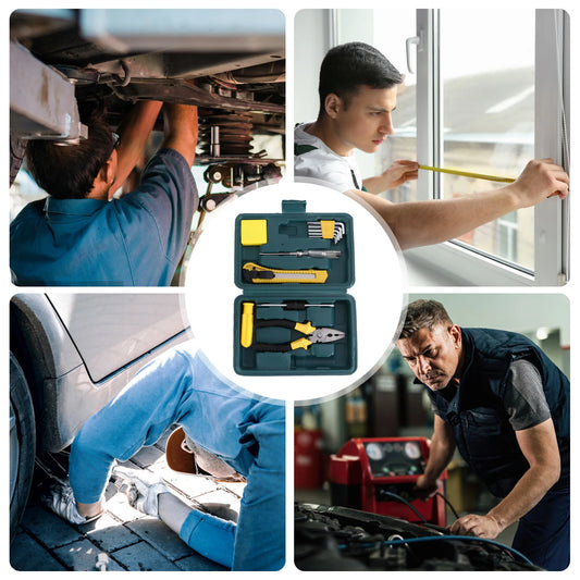 1 set H Tools Kit Durable Case for Home Garage Car Repair Combination Tool Set Mini Storage Portable Workshop Household