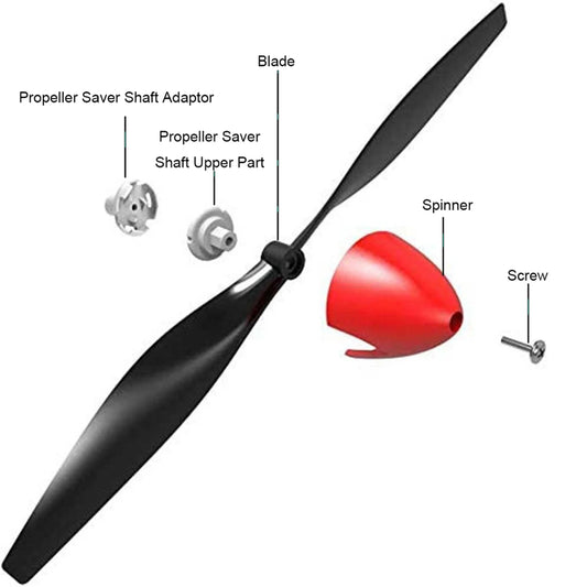 VOLANTEX 76 Series RC Aircraft 2-Blade Propeller With Protective Seat and Adapter, Suitable For P51D, F4U, T28, P40, BF109