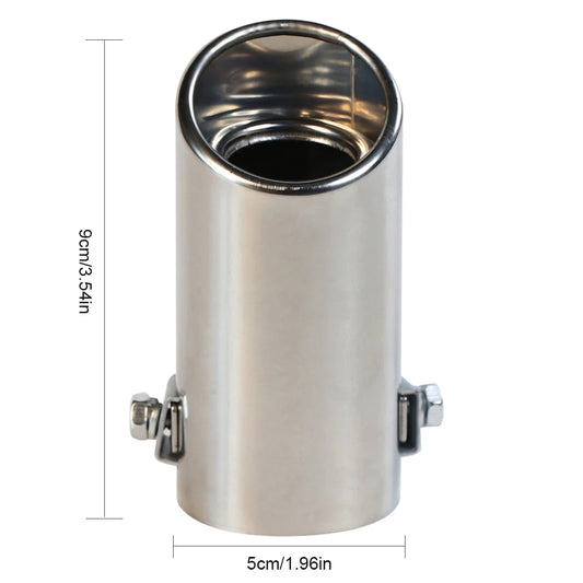 Exhaust Pipe Tip Car Auto Muffler Steel Stainless Trim Tail Tube For Double Tip Cola Escape Cut Out Audi A3 Accessories
