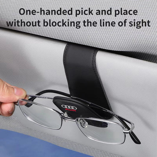 Car Interior Glasses Clip Sunshade Storage Brace Auto Accessories For Audi Q5 Q7 B5 B6 B7 B8 B9 8P 8V 8L A5 A4 C6 C5 A6 7 A8