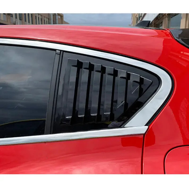 For Ford Focus 2019-2023 Sedan Hatchback Car Rear Louver Window Side Shutter Cover Trim Sticker Vent Scoop ABS Carbon Fiber Auto