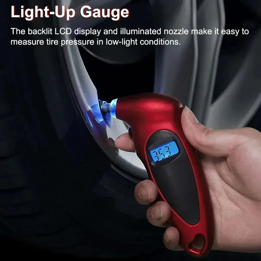 Digital Tire Pressure Gauge Car Portable LCD Display Backlight High Precision Tyre Air Pressure Monitor Tool Auto Accessories