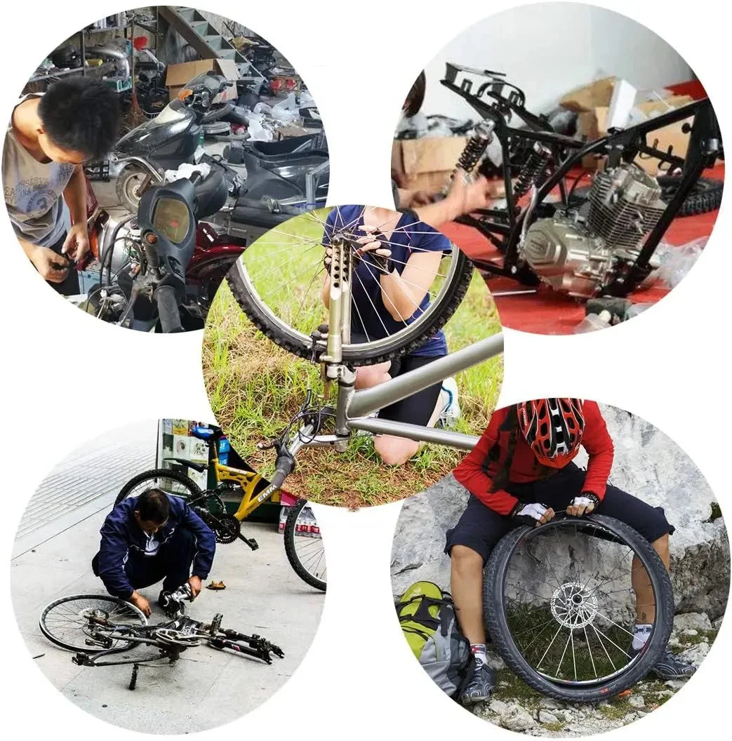 Bike Repair Tool Kits 16 in 1 Bicycle Multitool with Bike Tire Levers Hex Spoke Wrench Folding Metric Repair Tool Set 