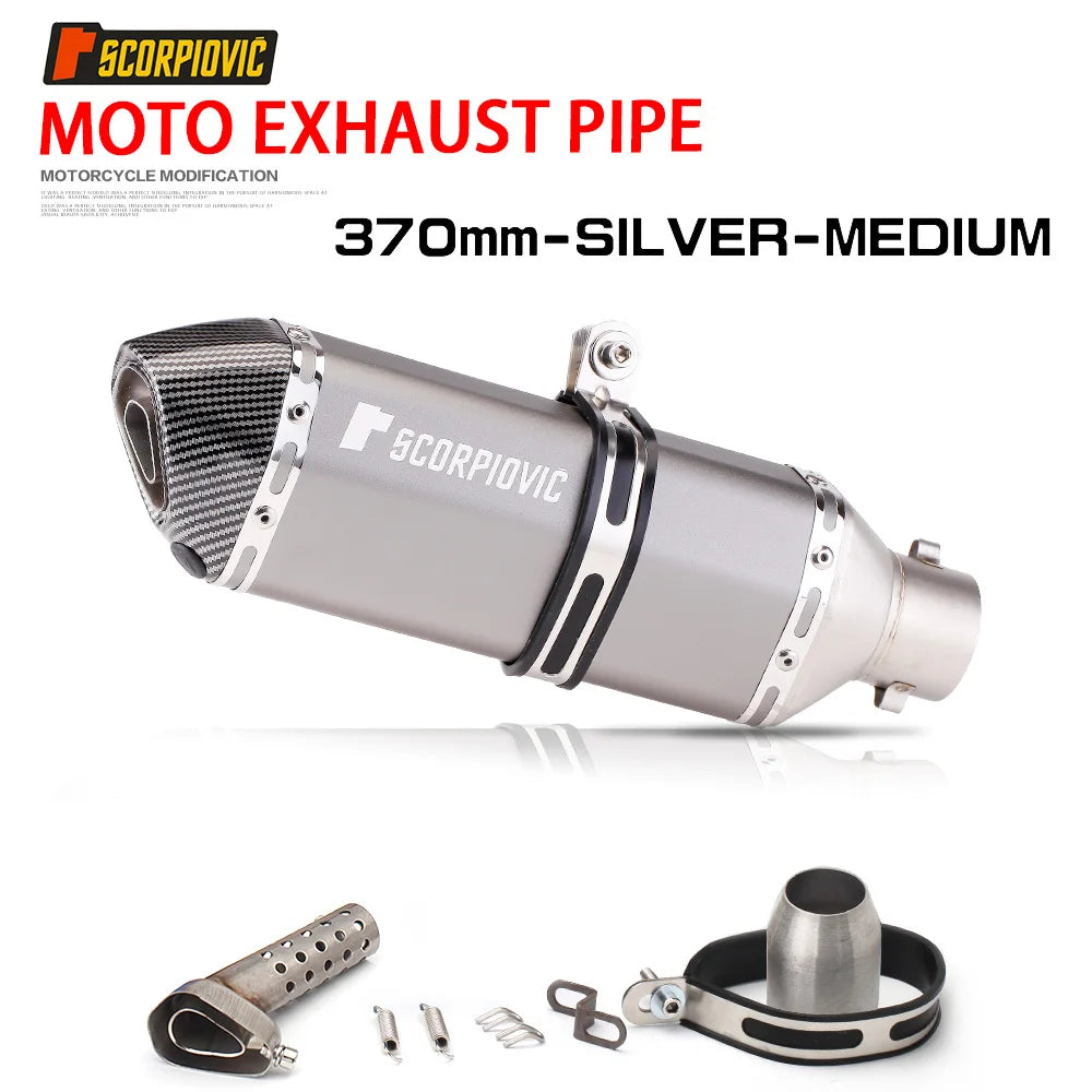 51mm Escape Moto Tube Motorcycle Exhaust Muffler with Db Killer 370MM