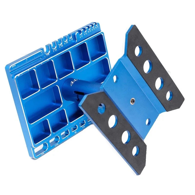 RC Cars Tool Heightening Work Stand Assembly Platform 360 Degree Rotate Repair Station for 1/10 Crawler Car Model Accessories