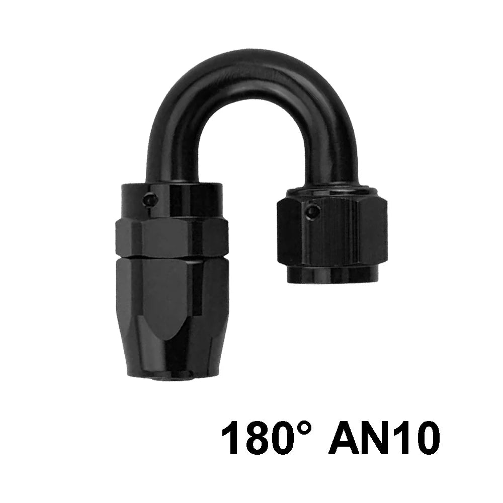 AN4 AN6 AN8 AN10 Car Oil Cooler Kit Aluminum Universal For 0° 45° 90° 180° Braided Oil Fuel Gas Hose Swivel Hose Fitting Adapter