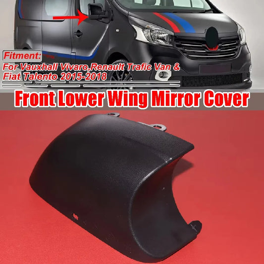 Lower/Upper L/R Car Wing Mirror Cover Case Bottom Housing For Vauxhall Vivaro For Renault Trafic For Fiat Talento Van 2015-2018