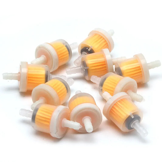 Universal 10Pcs/set 6mm Hose Motorcycle Petrol Gas Fuel Gasoline Oil Filter For Scooter Motorcycle Moped Scooter Dirt