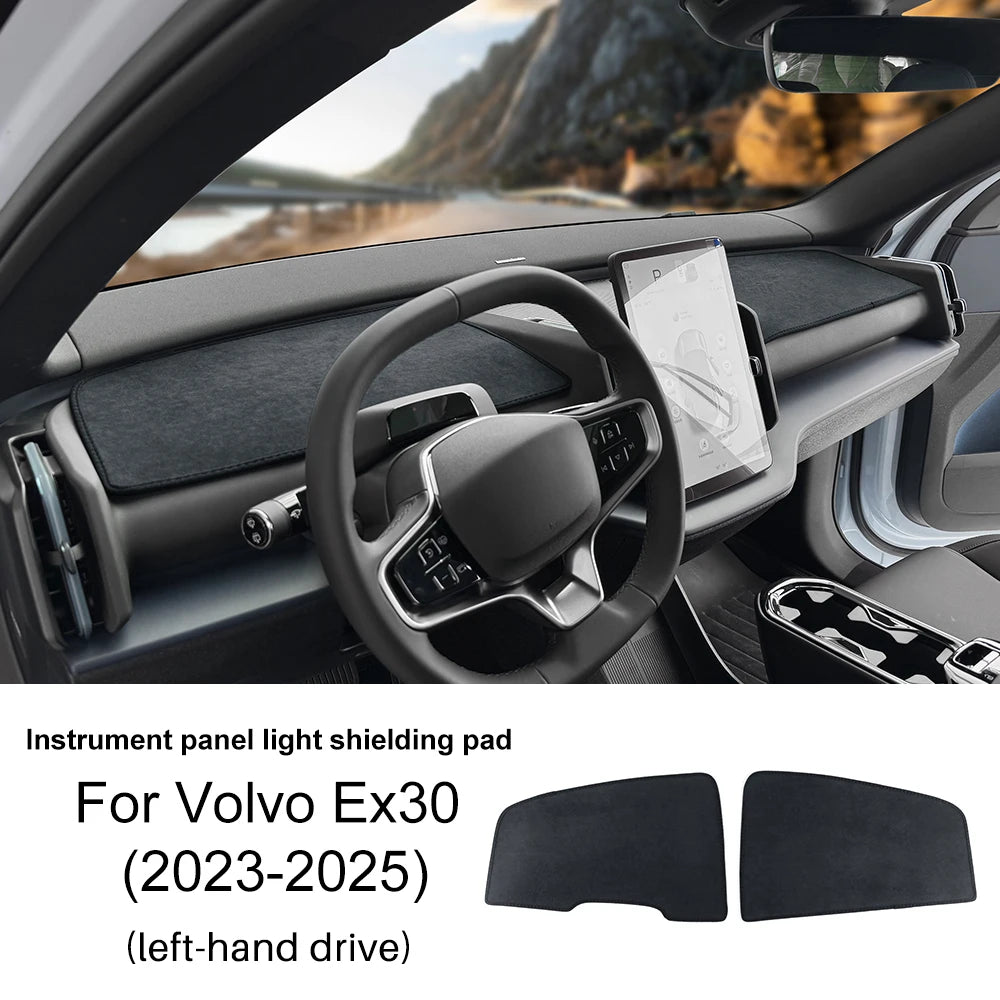 Car Dashboard Cover Pad For Volvo EX30 2023 2024 2025 Sun Shade Avoid Light Mat PU Leather Flannel Anti-UV Accessories LHD RHD