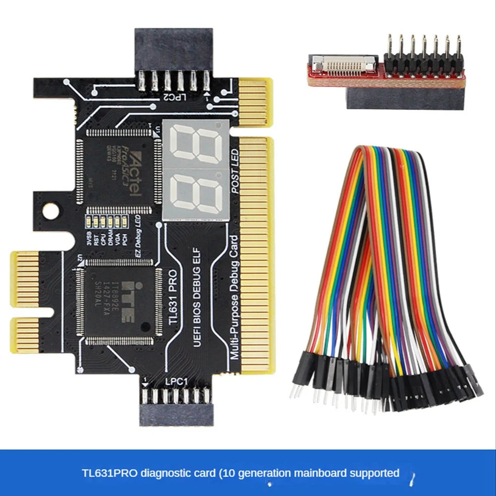 AU32-TL631 PRO Universal Laptop PCI Diagnose Card PC PCI-E Mini LPC Motherboard Diagnostic Analyzer Tester Debug Cards