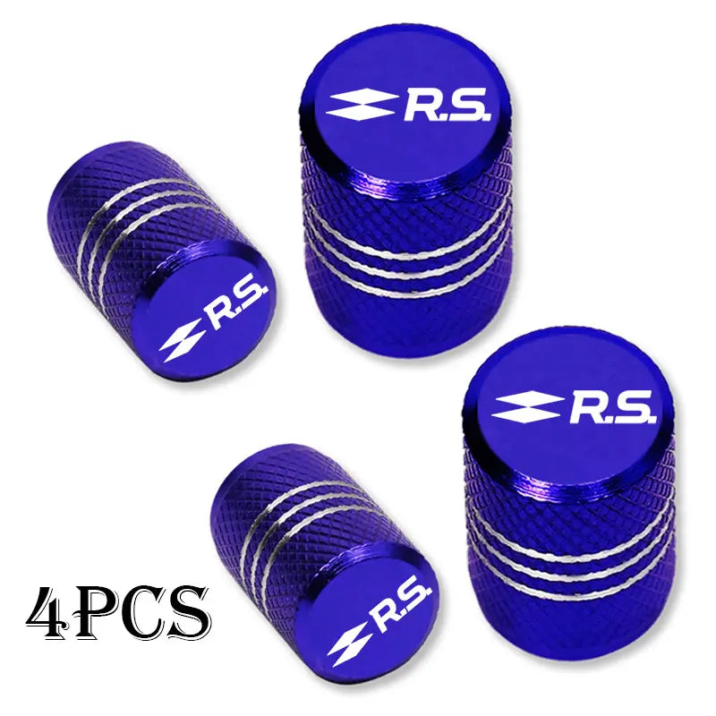 For Renault RS Clio Scenic Logan Megane Koleos Sandero Safrane Car Wheel Tire Valve Caps Tyre Stem Covers Airdust Waterproof
