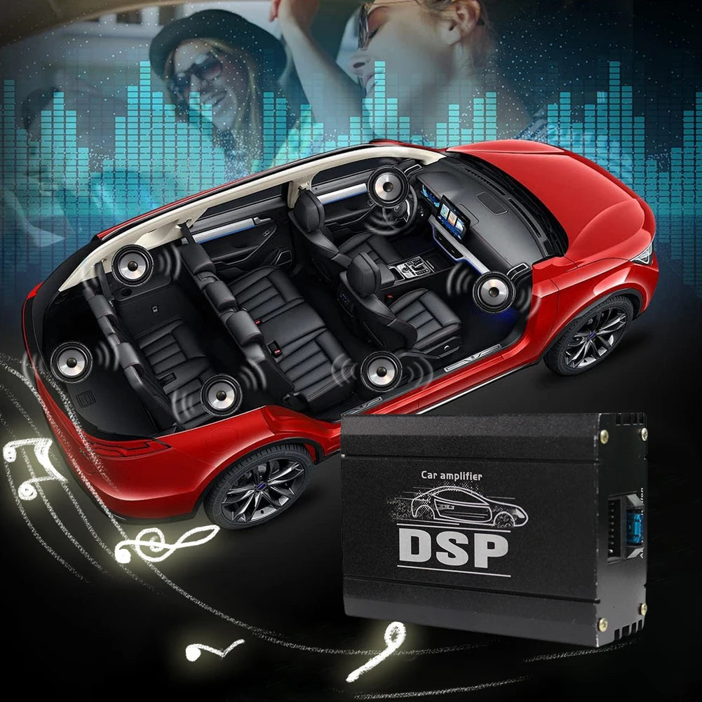 Car DSP Digital Audio Processor 4 In 6 Out DSP Car Power Amplifier Car DSP Amplifier for Car Audio Enhancement