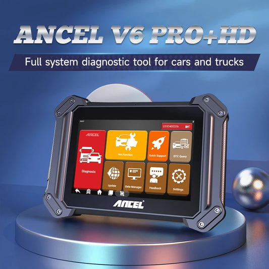 2025 ANCEL V6 Pro+ HD Automotive OBD2 Scanner Full System Diagnostic Tool 40+Reset ECU Coding FCA Autoauth For 12V 24V Car Truck
