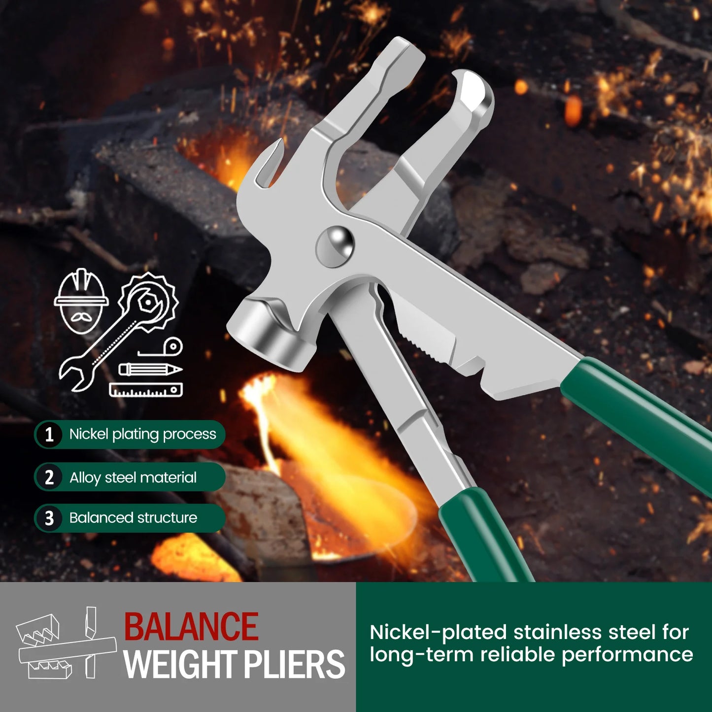 Car Tires wheel balancer Auto Wheel Weight Hammer Clip Installer Remover Pliers Car wheel balancer Repair Tool Car Accessories