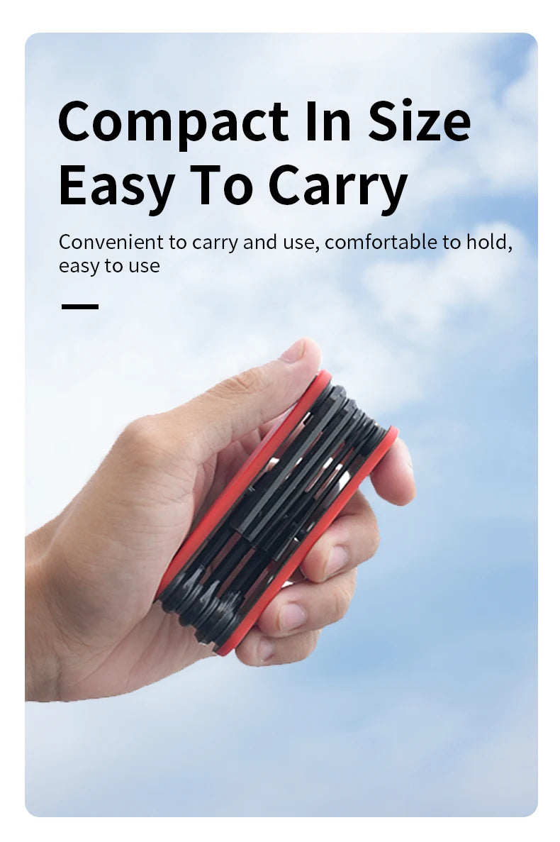 Bicycle Multi-Functional Combination Tool 8 in 1 Multi-functional Repair Tool Highway Bike Loading Folding Tool Repair Bike Hex