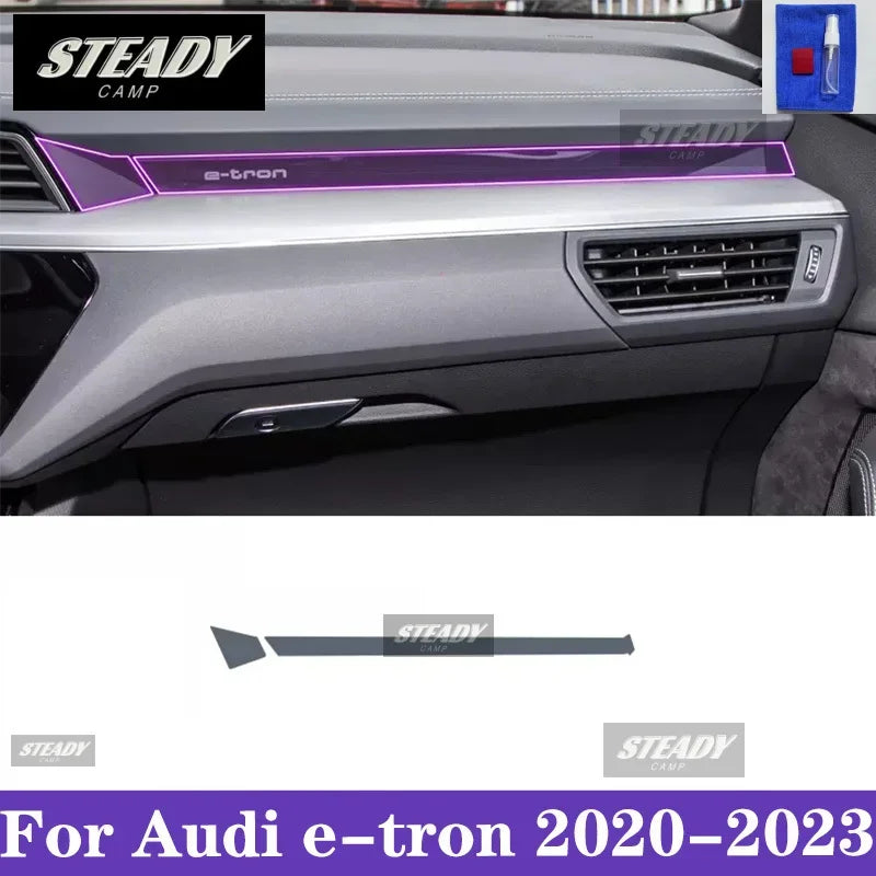 For Audi e-tron 2020-2023 Car interior Center console transparent TPU Paint protective film Anti scratch sticker LCD screen PPF