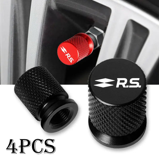For Renault RS Clio Scenic Logan Megane Koleos Sandero Safrane Car Wheel Tire Valve Caps Tyre Stem Covers Airdust Waterproof