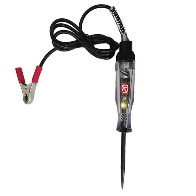 Digital Display Test Pen Versatile Car Circuit Tester for 6V 12V 24V DC Systems Safe Reliable Automotive Diagnostics with LED
