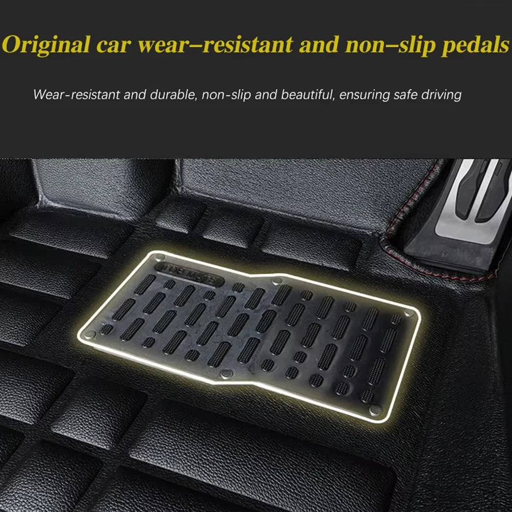 Car Leather Floor Mat for Ford Fiesta ST B299 MK6 WS WT WZ 2009~2017 Anti-dirty Foot Liner Waterproof Carpet Custom Accessories