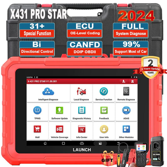 LAUNCH X431 PRO Star Bi-Directional Diagnostic Scanner, , ECU Coding, Full System OBD2 Scan Tool with CANFD, DoIP, FCA AutoAuth