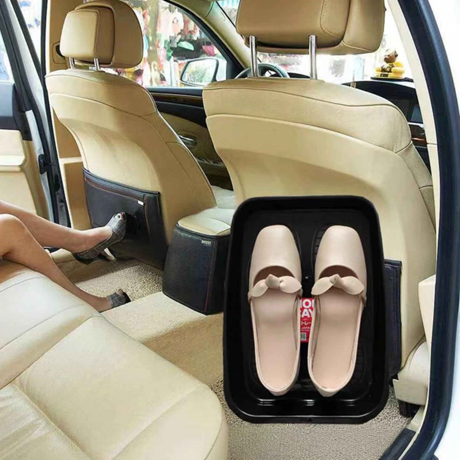 Car Shoes Storage Tray Interior Multifunctional Durable Accessory Tidying Vehicle Organizer Under Seat Container Box