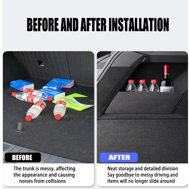 Auto Accessories For Volkswagen Arteon 2018~2023 3H7 Sedan Car Organizer Trunk Side Partition Trunk Interior Storage Box Parts
