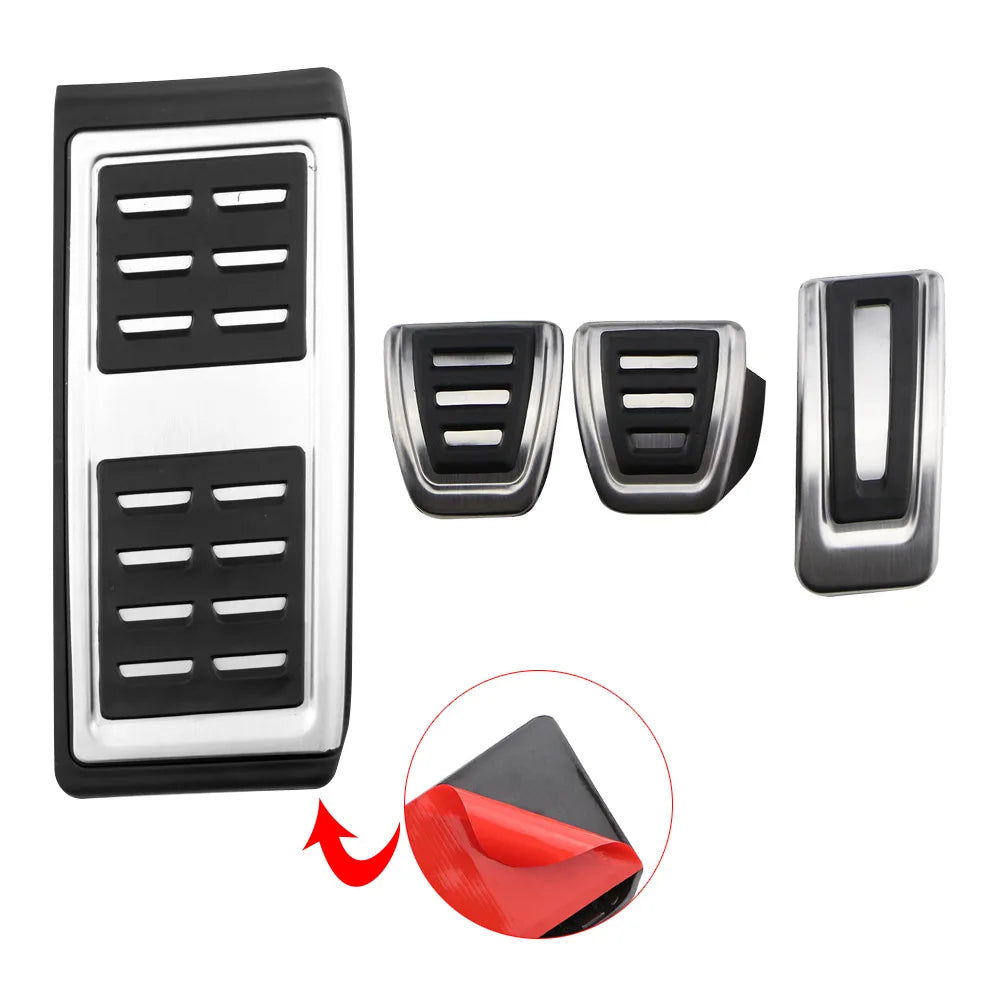 Car Gas Brake Pedals for Audi A3 S3 RS 8V 8Y Sportback e-tron 2013~2025 Anti-Slip Aluminum Alloy Rest Clutch Cover Accessories