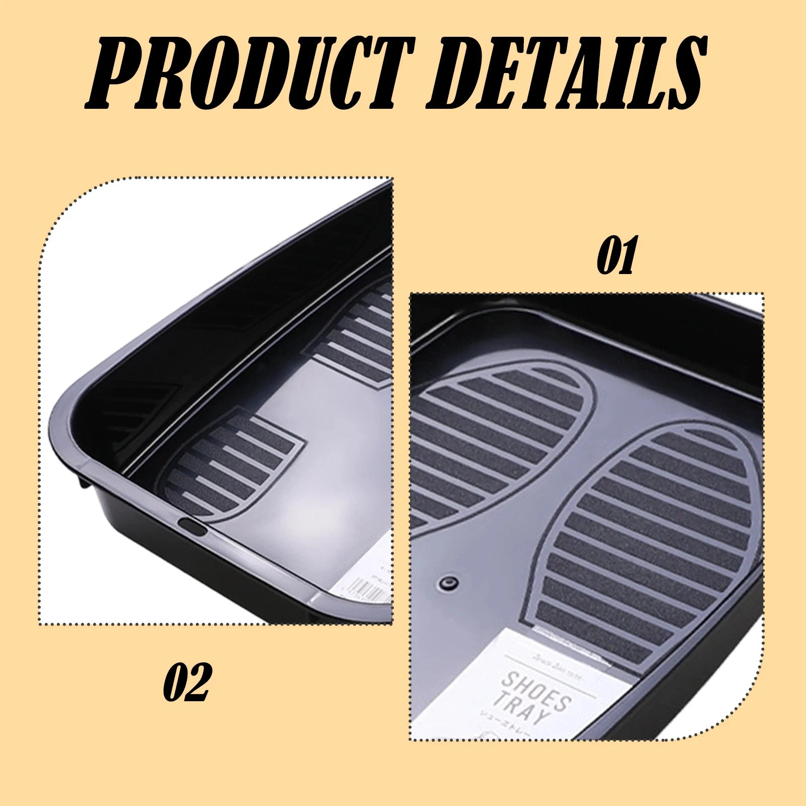 Car Shoes Storage Tray Interior Multifunctional Durable Accessory Tidying Vehicle Organizer Under Seat Container Box
