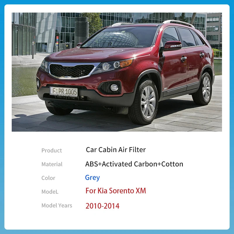 Car Cabin Filter For Kia Sorento XM 2010~2014 97133-2F000 Car Accessories Activated Carbon Built-in Cabin Filter PM2.5 Cleaner
