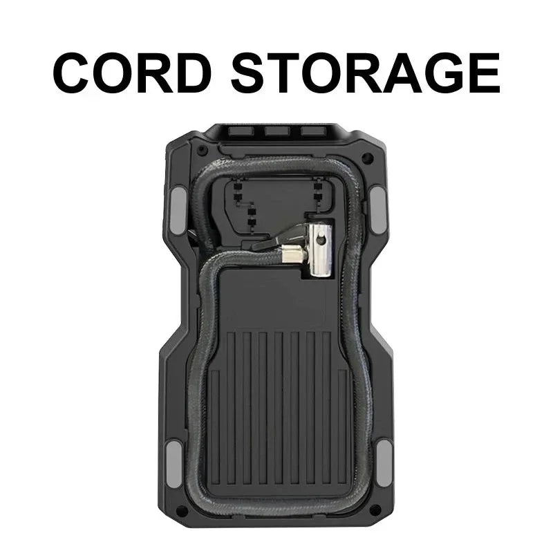 EAFC Car Tire Inflator Portable Air Compressor 150PSI Digital Air Pump AC220 DC12V with LED Light for Car Motorcycle Bicycle
