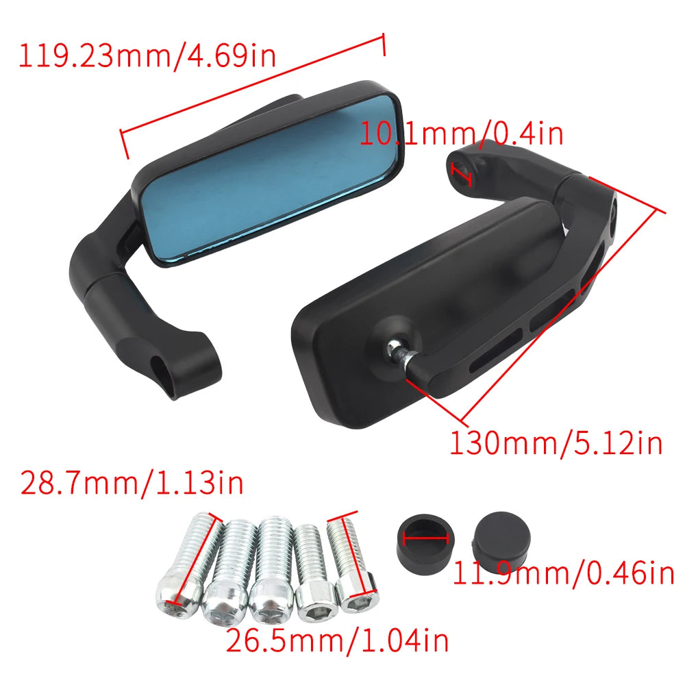 Motorcycle Accessories Rearview Side Mirrors Universal for Harley Honda Yamaha Kawasaki Street Sports Motorbike Modified Parts