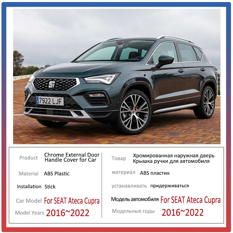 Door Handle Covers For SEAT Ateca 2022 Accessories Cupra KH7 2016 2017 2018 2019 2020 2021 Carbon Fiber Exterior Car Accessories