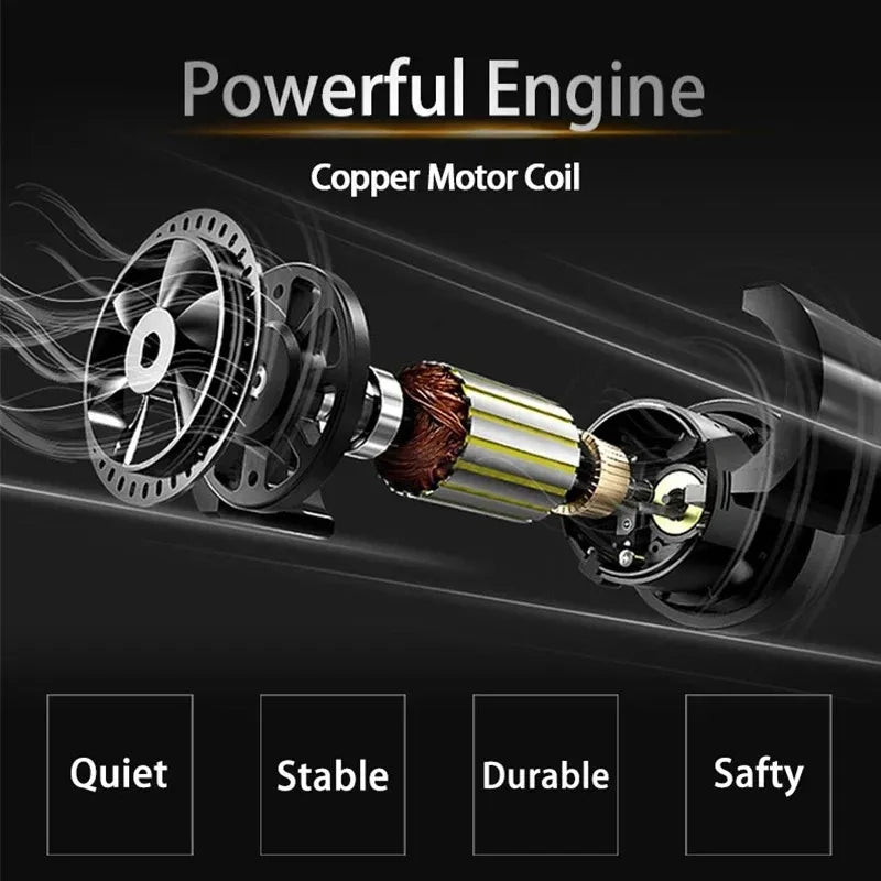 EAFC Car Tire Inflator Portable Air Compressor 150PSI Digital Air Pump AC220 DC12V with LED Light for Car Motorcycle Bicycle