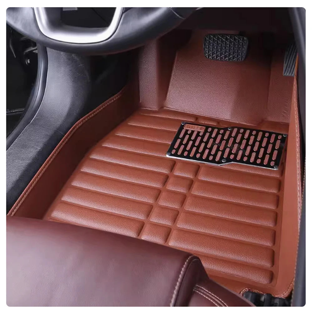 Car Leather Floor Mat for Ford Fiesta ST B299 MK6 WS WT WZ 2009~2017 Anti-dirty Foot Liner Waterproof Carpet Custom Accessories