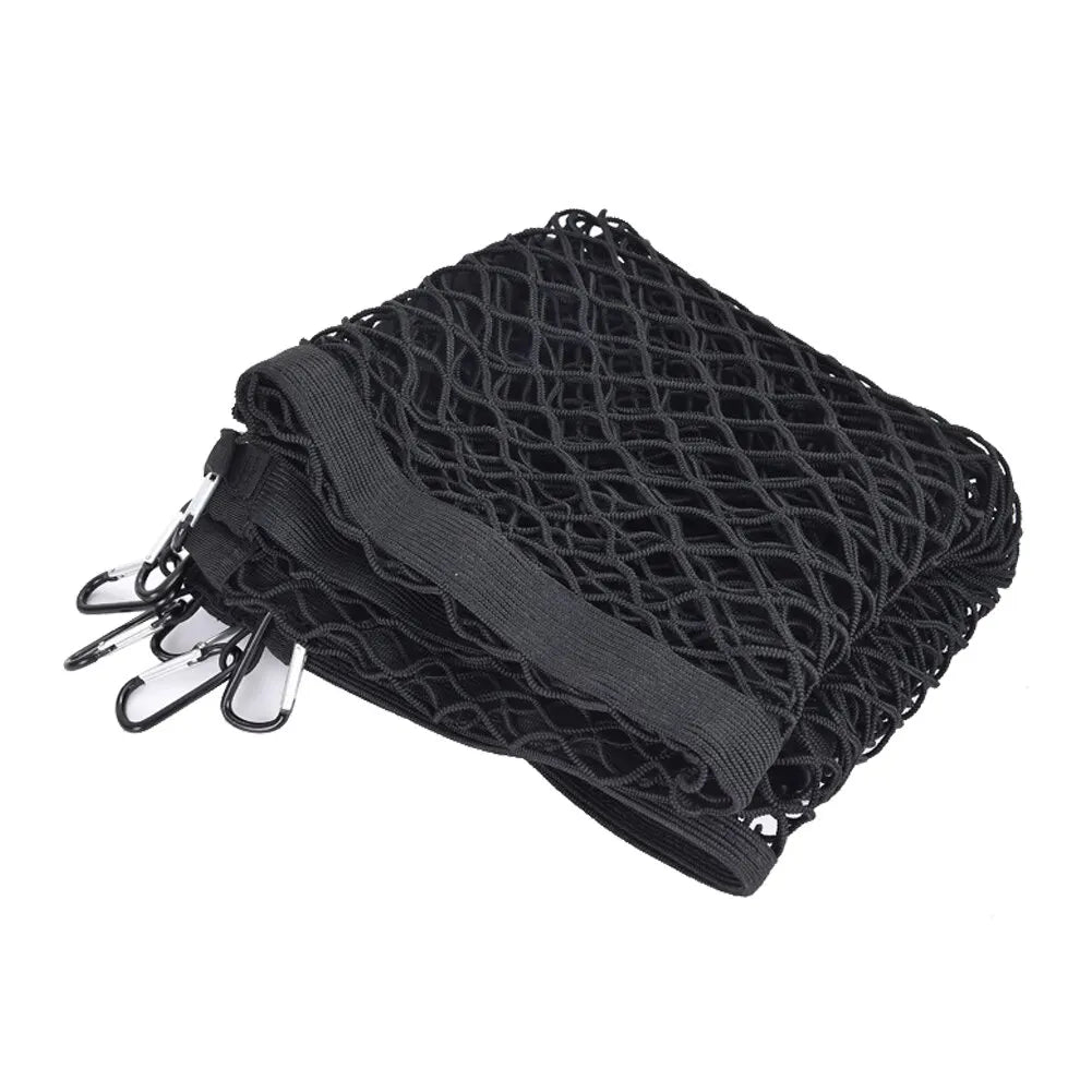 High Elastic Cargo Net for Pickup Truck Bed 4'x4' Stretch to 7'x7' Double Layer Bungee Net Mesh for Ford F150 SVT Raptor Tundra
