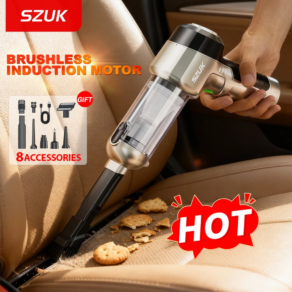 Car Vacuum Cleaner High Power Portable Handheld Wireless Brushless Motor Cleaning Machine Powerful Air Duster for Home Appliance