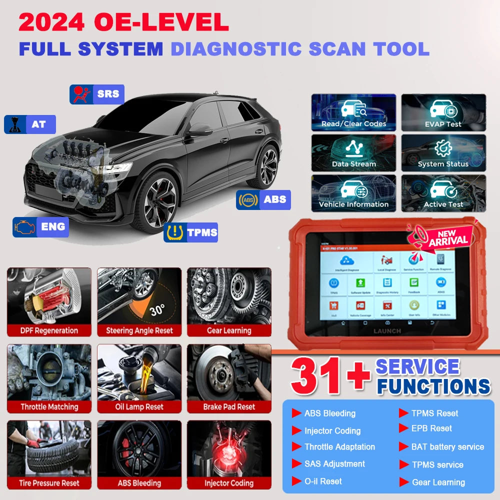 LAUNCH X431 PRO Star Bi-Directional Diagnostic Scanner, , ECU Coding, Full System OBD2 Scan Tool with CANFD, DoIP, FCA AutoAuth