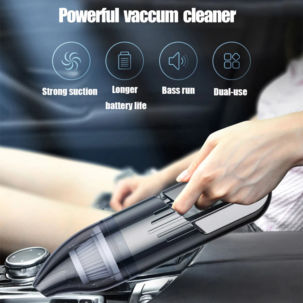 6KPa Handheld Car Vacuum Cleaner Cordless Handheld Mini Vacuum Cleaner Work with Car or Home Cleaning Wireless Auto Vacuum