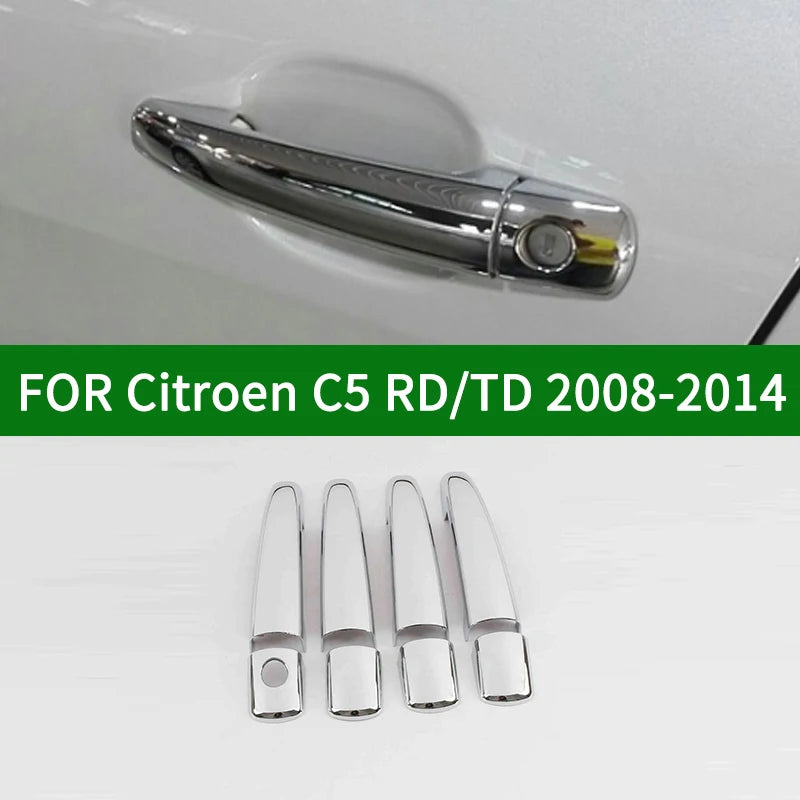 For Citroen C5 RD/TD 2008-2014 Accessory chrome silver car side door handle covers trim 2009 2010 2011 2012 2013