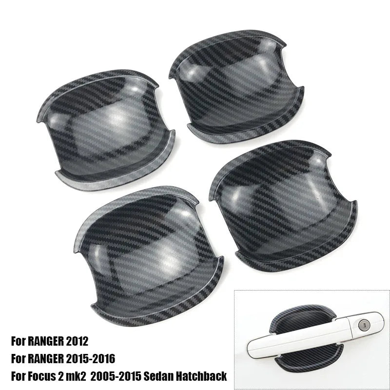 Accesorios de estilo de coche, cubierta decorativa para manija de puerta exterior de Ford Focus 2, 3, 4, MK2, MK3, MK4, Kuga, Escape, Maverick y Ranger.