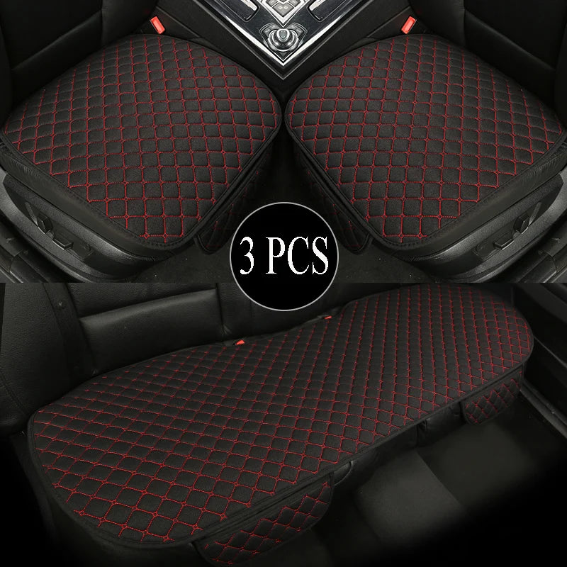 Car Seat Cover Accesorries Flax Summer Protect Cushion Protector Front Rear Full Set Vehicle Supplies Auto Interior Universal