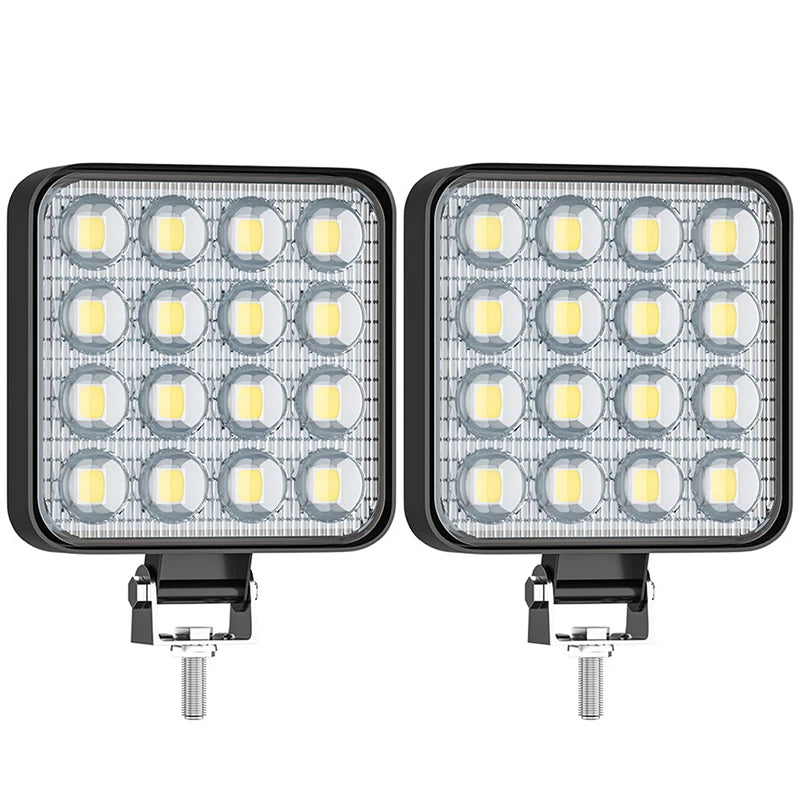 Car LED Work Light 48 W DC 12/ 24 Volts 6000K White Universal Truck Auto Bulbs motorcycle Auto Truck Off Road Accessories