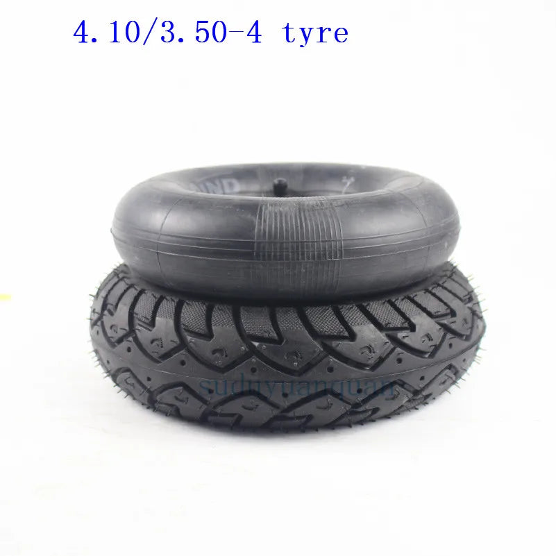 10 Inch 4.10 3.50-4 Tyre 4.10-4 Outer Tires  Inner Tube Fit Electric Tricycle Trolley  Scooter Warehouse Car